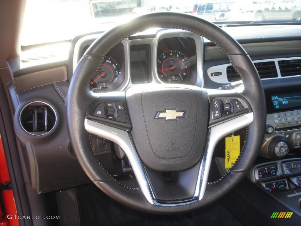 2012 Chevrolet Camaro LT Coupe Black Steering Wheel Photo #72604616