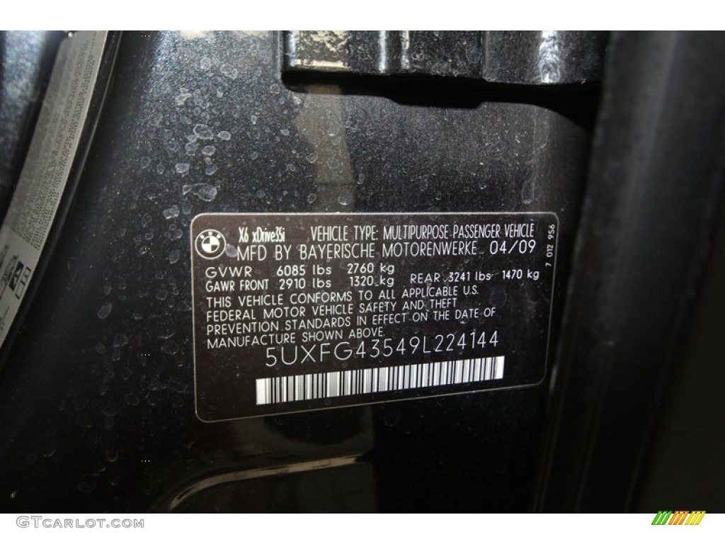 2009 X6 xDrive35i - Black Sapphire Metallic / Black Nevada Leather photo #9