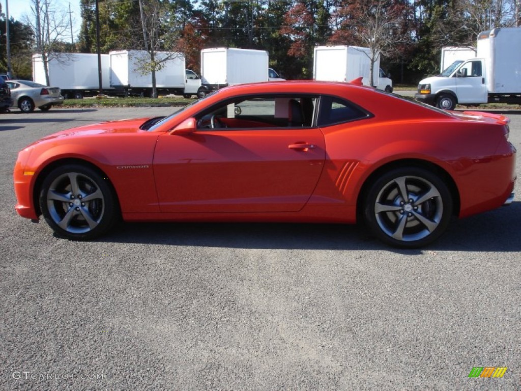 2013 Camaro SS/RS Coupe - Inferno Orange Metallic / Inferno Orange photo #9
