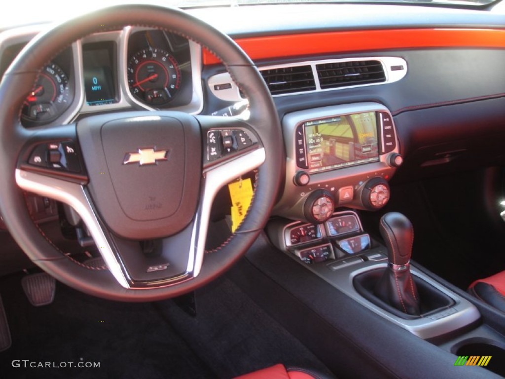 2013 Camaro SS/RS Coupe - Inferno Orange Metallic / Inferno Orange photo #12