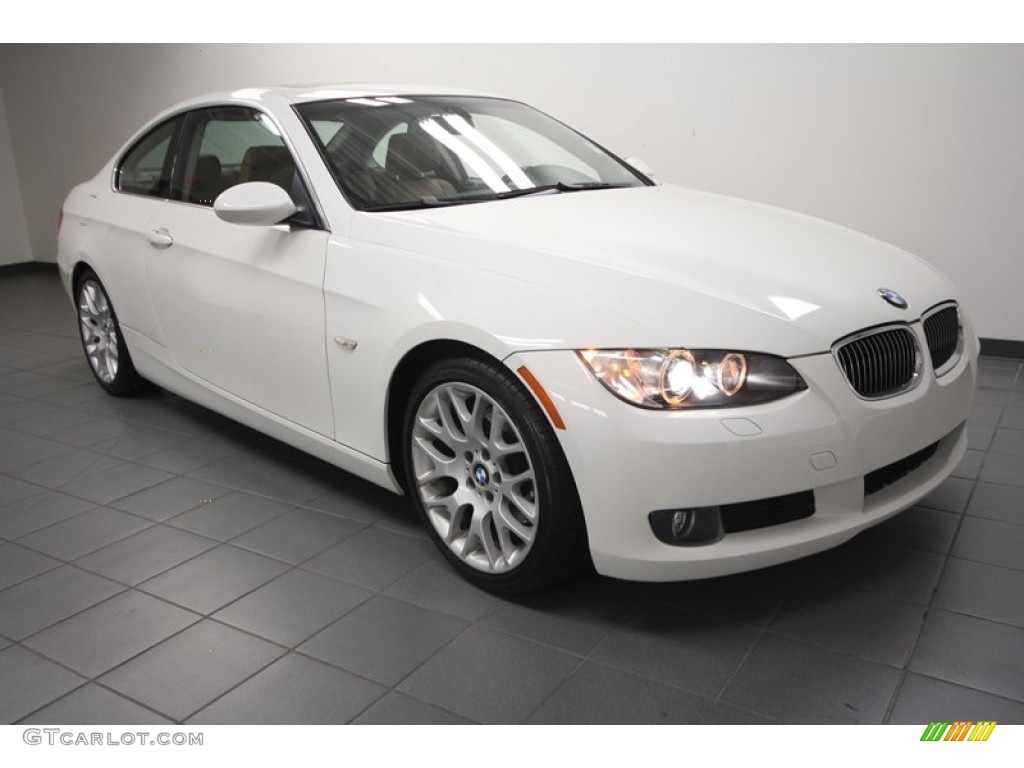 2008 3 Series 328i Coupe - Alpine White / Saddle Brown/Black photo #1