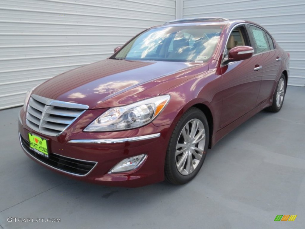 Cabernet Red Pearl 2013 Hyundai Genesis 3.8 Sedan Exterior Photo #72614447
