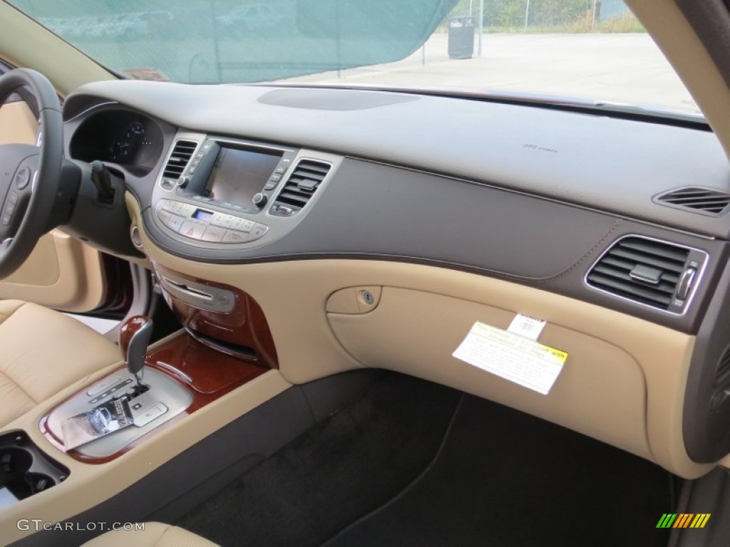 2013 Hyundai Genesis 3.8 Sedan Cashmere Dashboard Photo #72614678