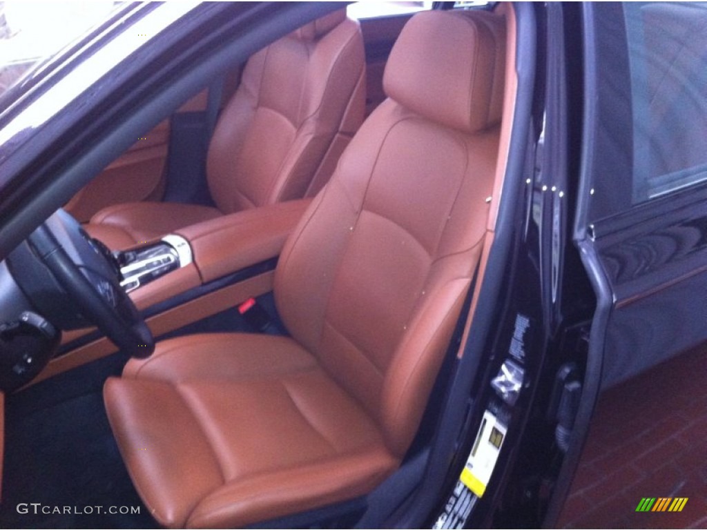 2011 7 Series 750Li xDrive Sedan - Ruby Black Metallic / Amaro Brown Full Merino Leather photo #7