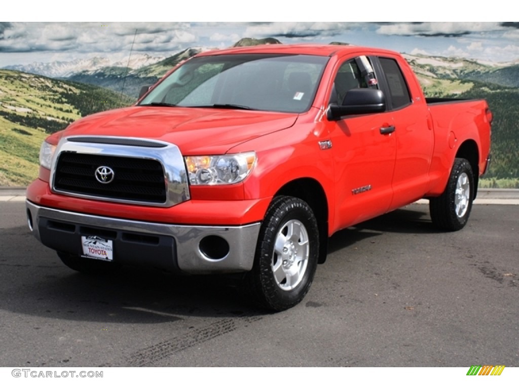 2007 Tundra SR5 Double Cab 4x4 - Radiant Red / Graphite Gray photo #5