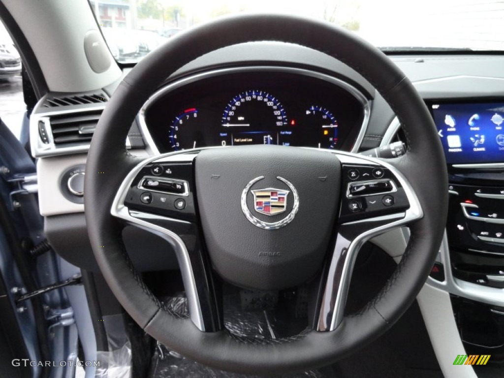 2013 Cadillac SRX Luxury AWD Light Titanium/Ebony Steering Wheel Photo #72616835