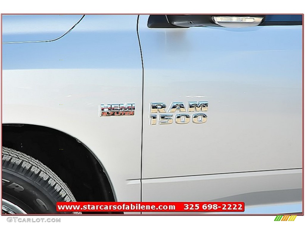 2013 1500 Big Horn Quad Cab 4x4 - Bright Silver Metallic / Black/Diesel Gray photo #2