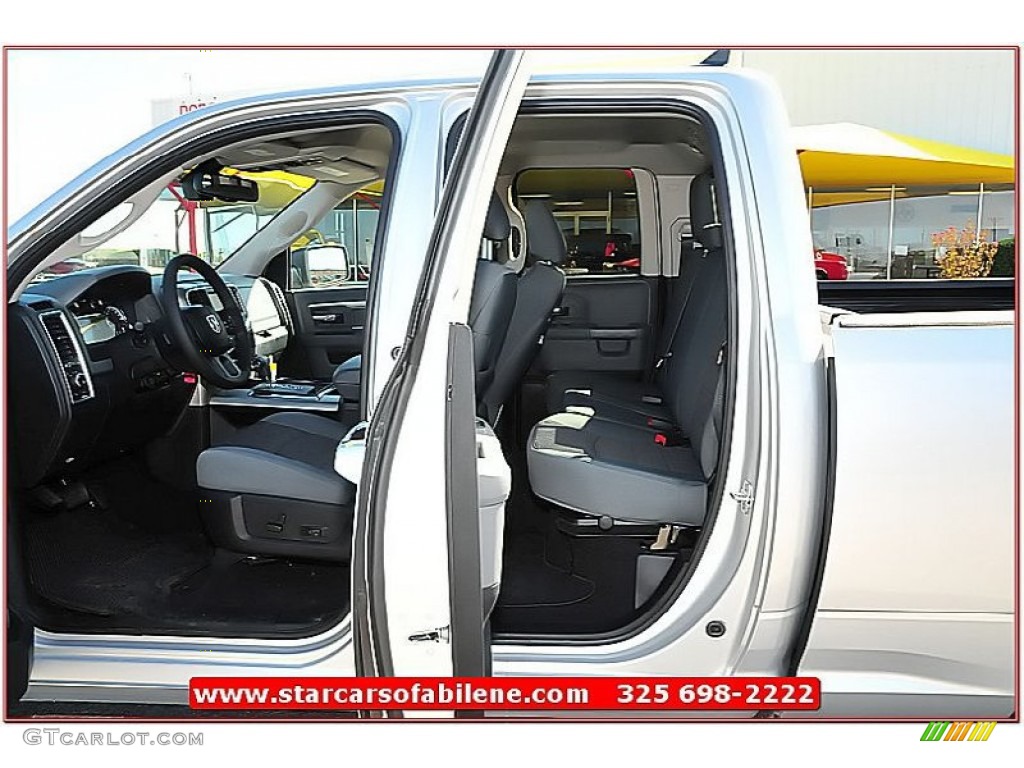 2013 1500 Big Horn Quad Cab 4x4 - Bright Silver Metallic / Black/Diesel Gray photo #23