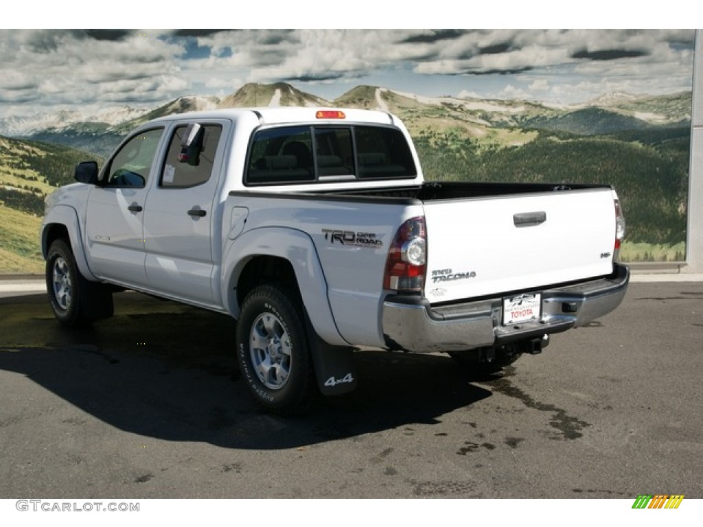 2013 Tacoma V6 TRD Double Cab 4x4 - Super White / Graphite photo #2