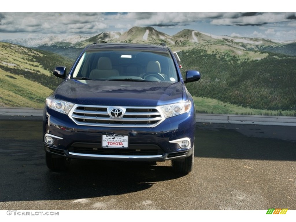 2013 Highlander V6 4WD - Nautical Blue Metallic / Sand Beige photo #3