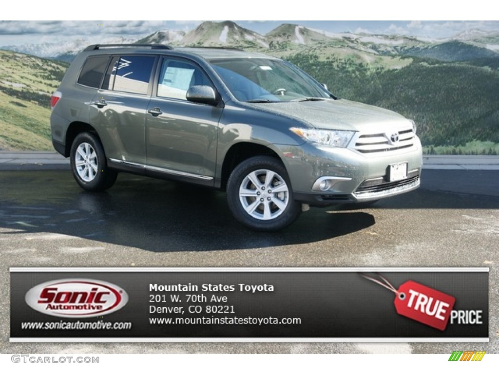 2013 Highlander V6 4WD - Cypress Green Pearl / Ash photo #1