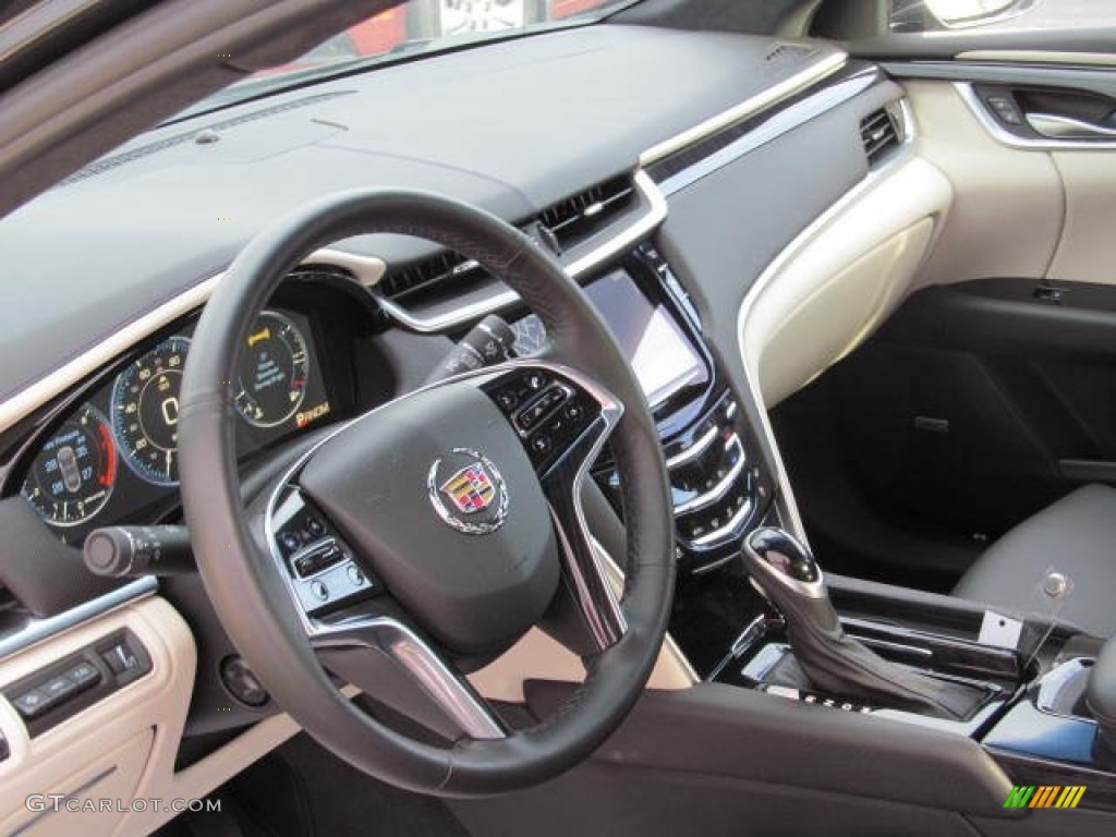 2013 Cadillac XTS Platinum AWD Jet Black/Light Wheat Opus Full Leather Dashboard Photo #72621353