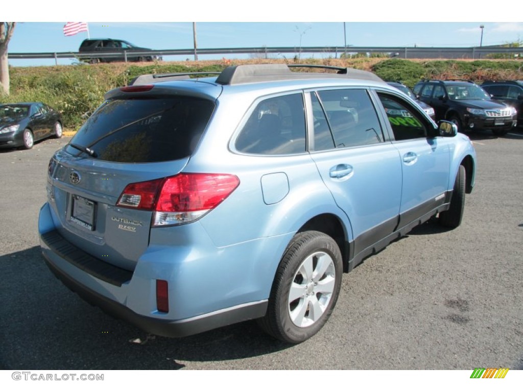 2010 Outback 2.5i Premium Wagon - Sky Blue Metallic / Off Black photo #6