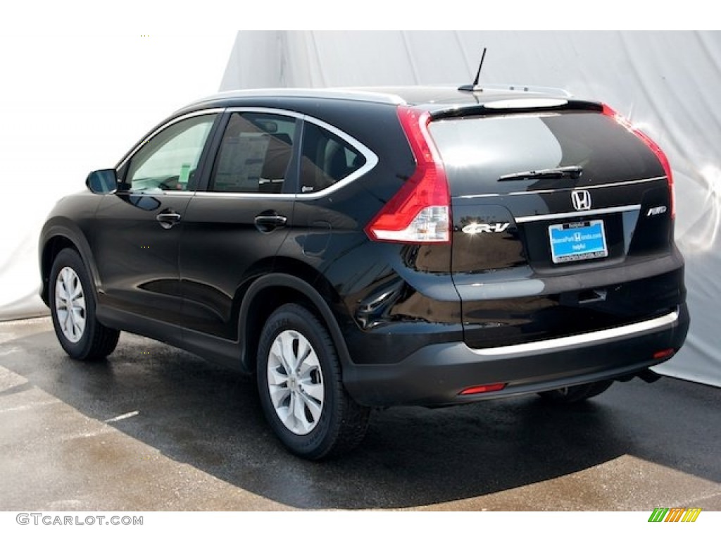 2013 CR-V EX AWD - Crystal Black Pearl / Black photo #5