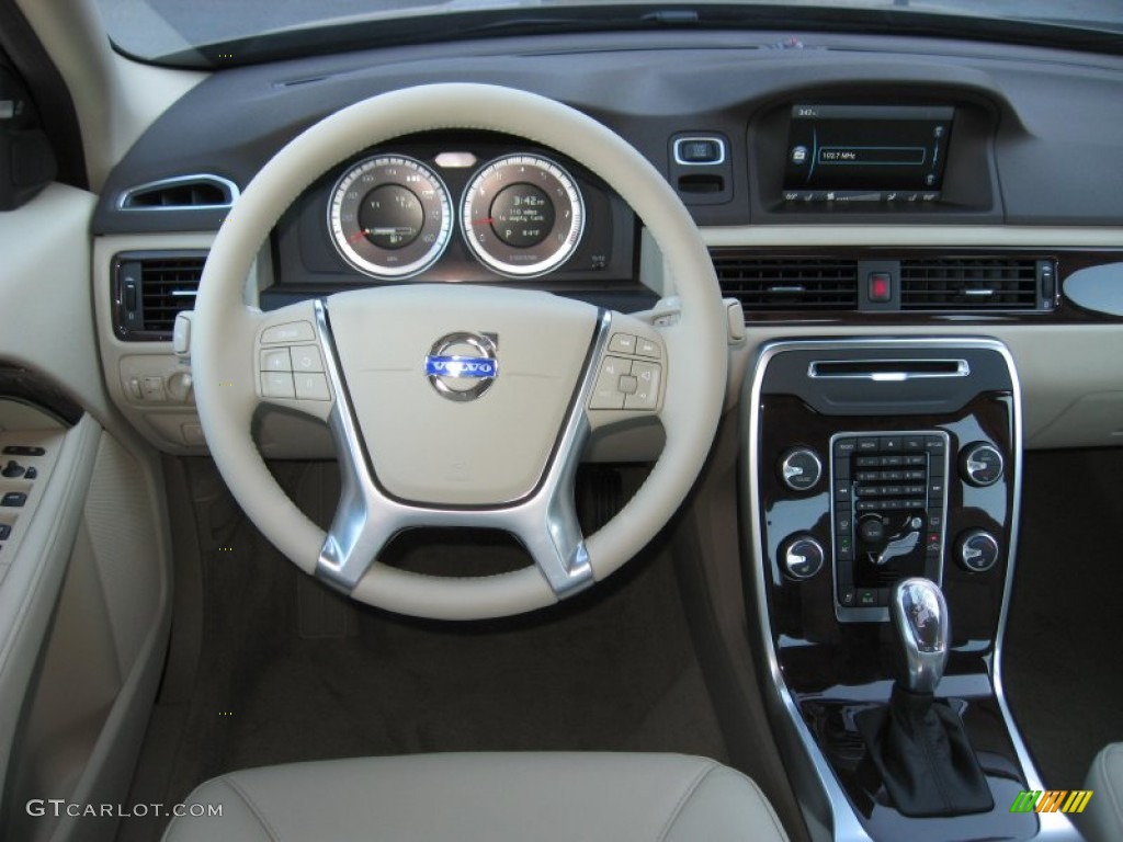 2013 Volvo S80 3.2 Soft Beige/Anthracite Dashboard Photo #72626267