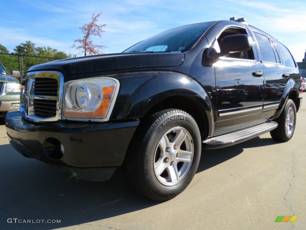 2005 Durango Limited - Black / Dark Khaki/Light Graystone photo #1