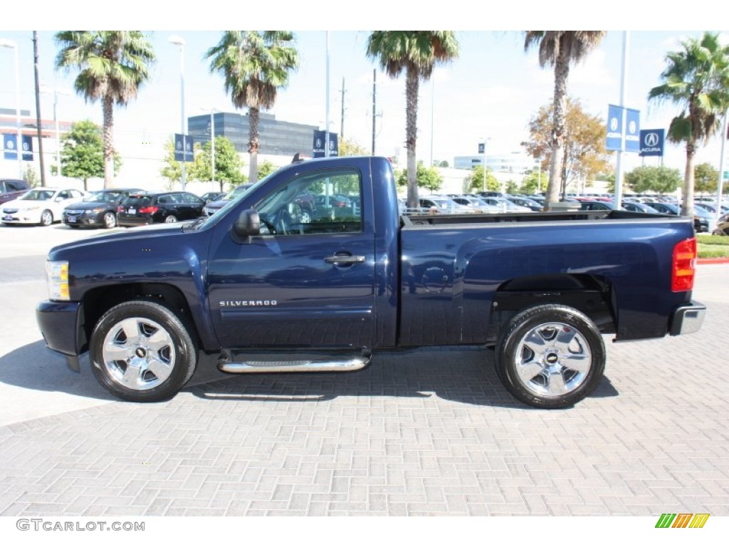 2010 Silverado 1500 LT Regular Cab - Imperial Blue Metallic / Light Cashmere/Ebony photo #4