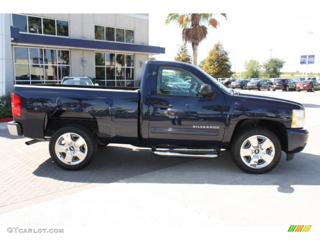 2010 Silverado 1500 LT Regular Cab - Imperial Blue Metallic / Light Cashmere/Ebony photo #8