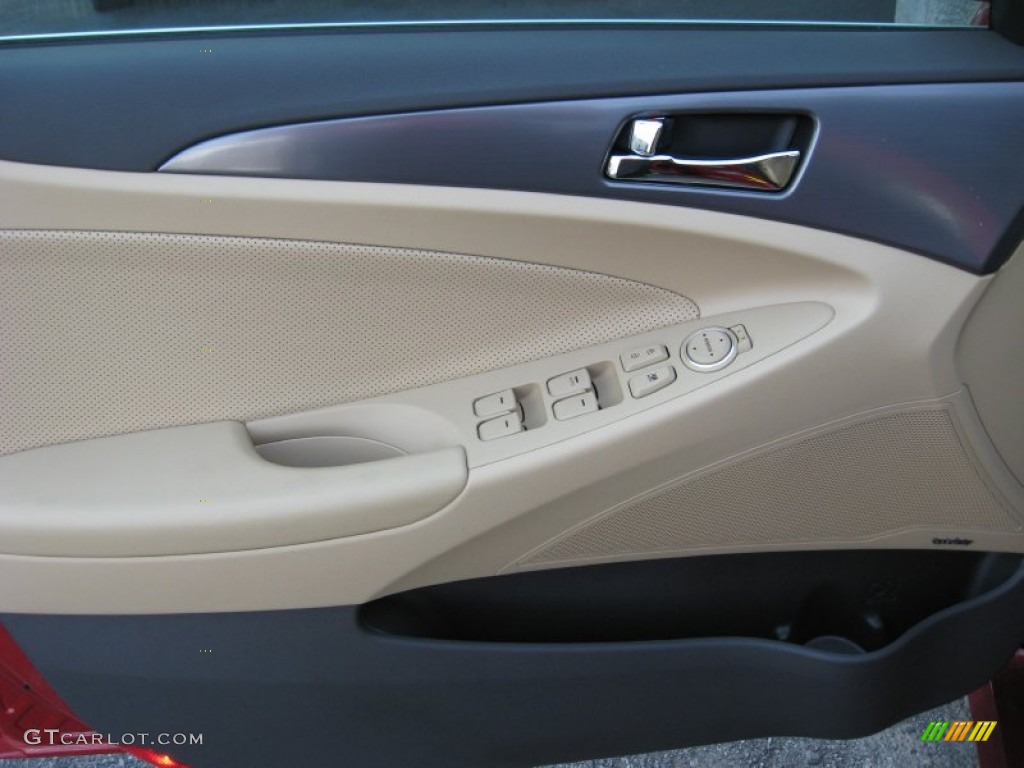 2012 Sonata Hybrid - Venetian Red Pearl / Camel photo #16