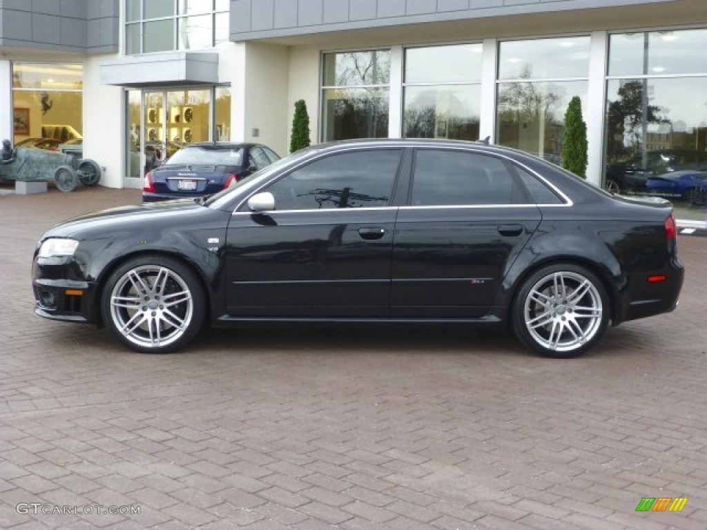 Phantom Black Pearl Effect 2007 Audi RS4 4.2 quattro Sedan Exterior Photo #72629327