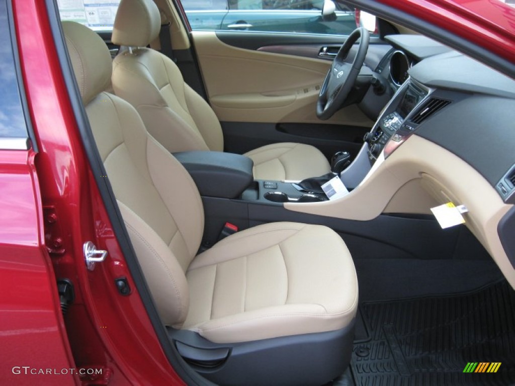2012 Sonata Hybrid - Venetian Red Pearl / Camel photo #20