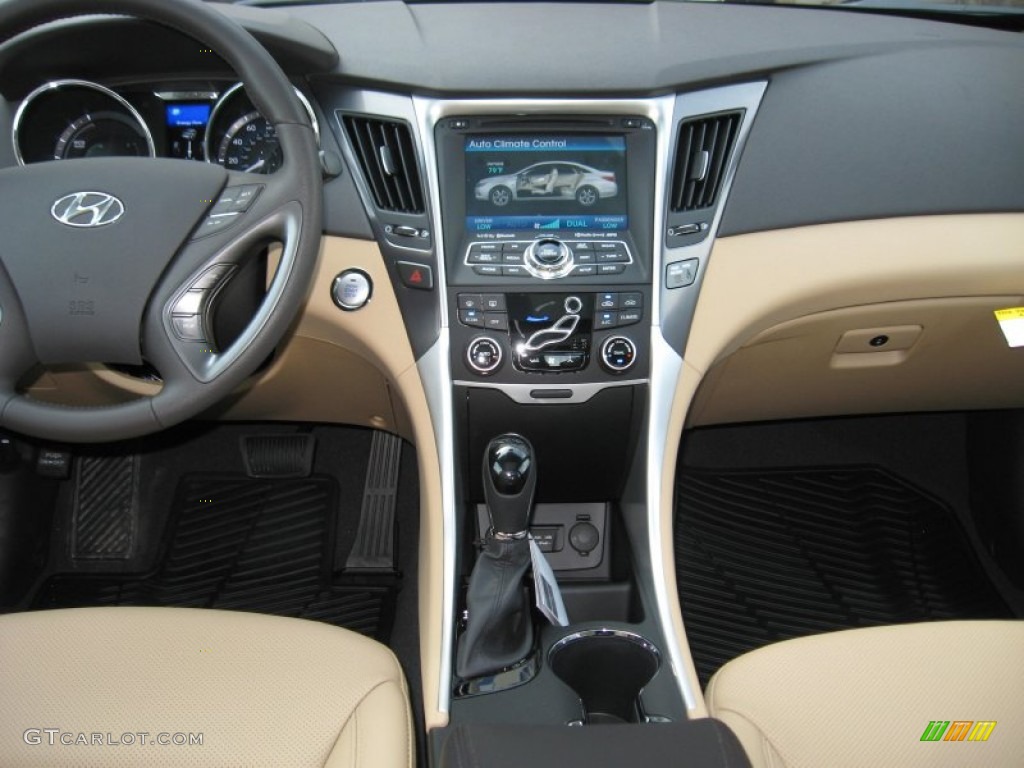 2012 Sonata Hybrid - Venetian Red Pearl / Camel photo #24