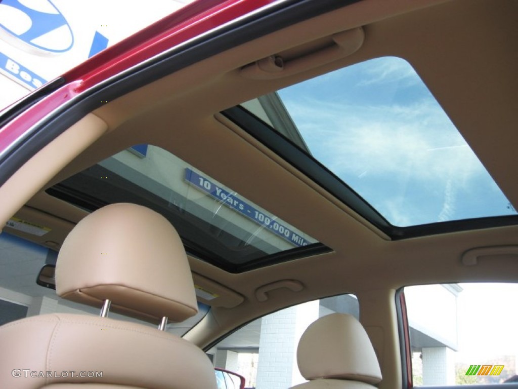 2012 Sonata Hybrid - Venetian Red Pearl / Camel photo #25