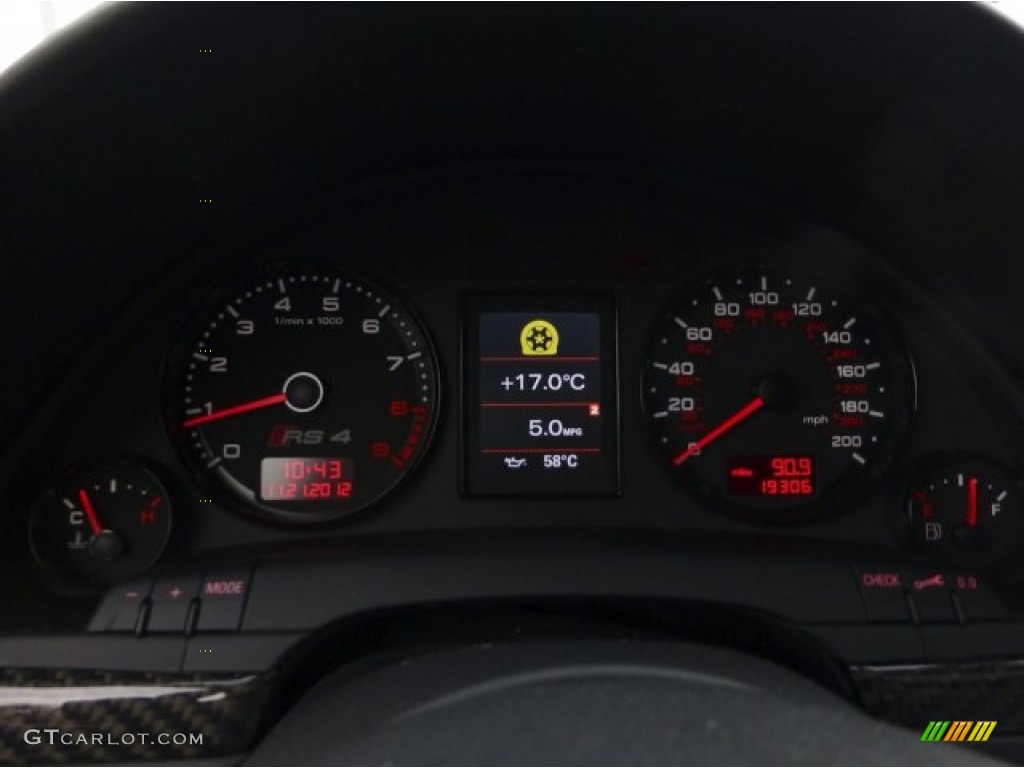 2007 Audi RS4 4.2 quattro Sedan Gauges Photo #72629792
