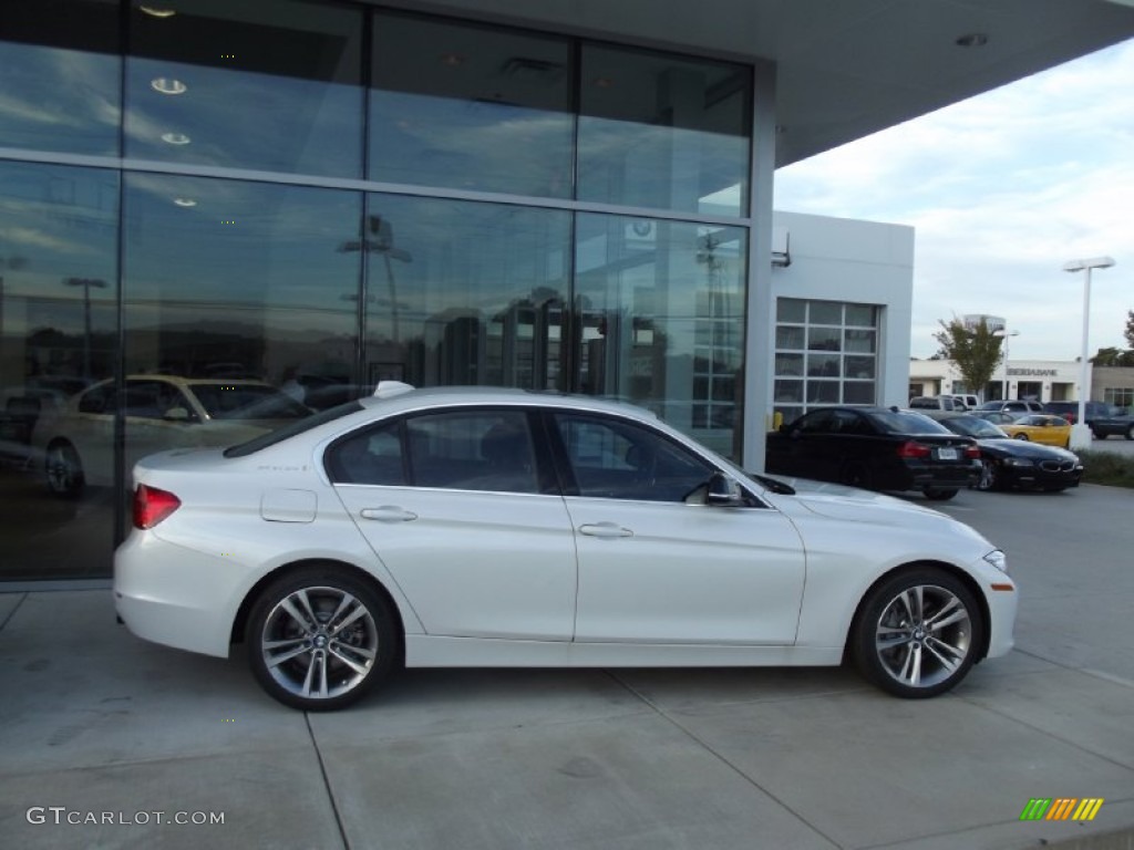 2013 3 Series ActiveHybrid 3 Sedan - Mineral White Metallic / Black photo #5