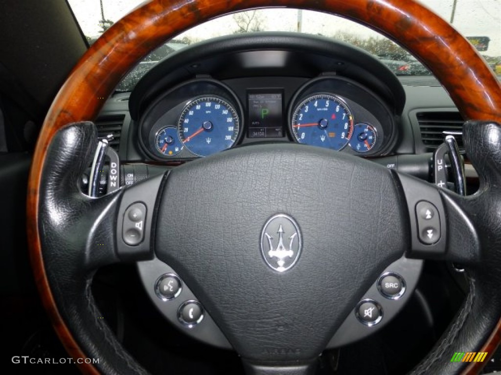 2008 Maserati GranTurismo Standard GranTurismo Model Nero Steering Wheel Photo #72630434