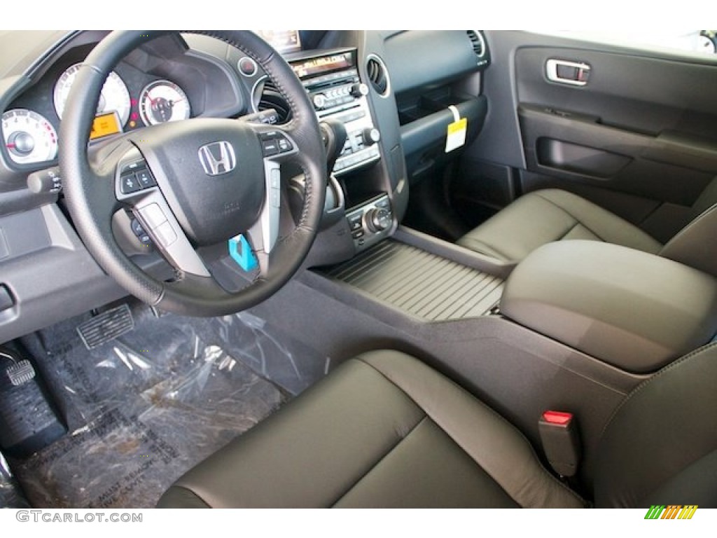 Black Interior 2013 Honda Pilot Touring Photo #72630734