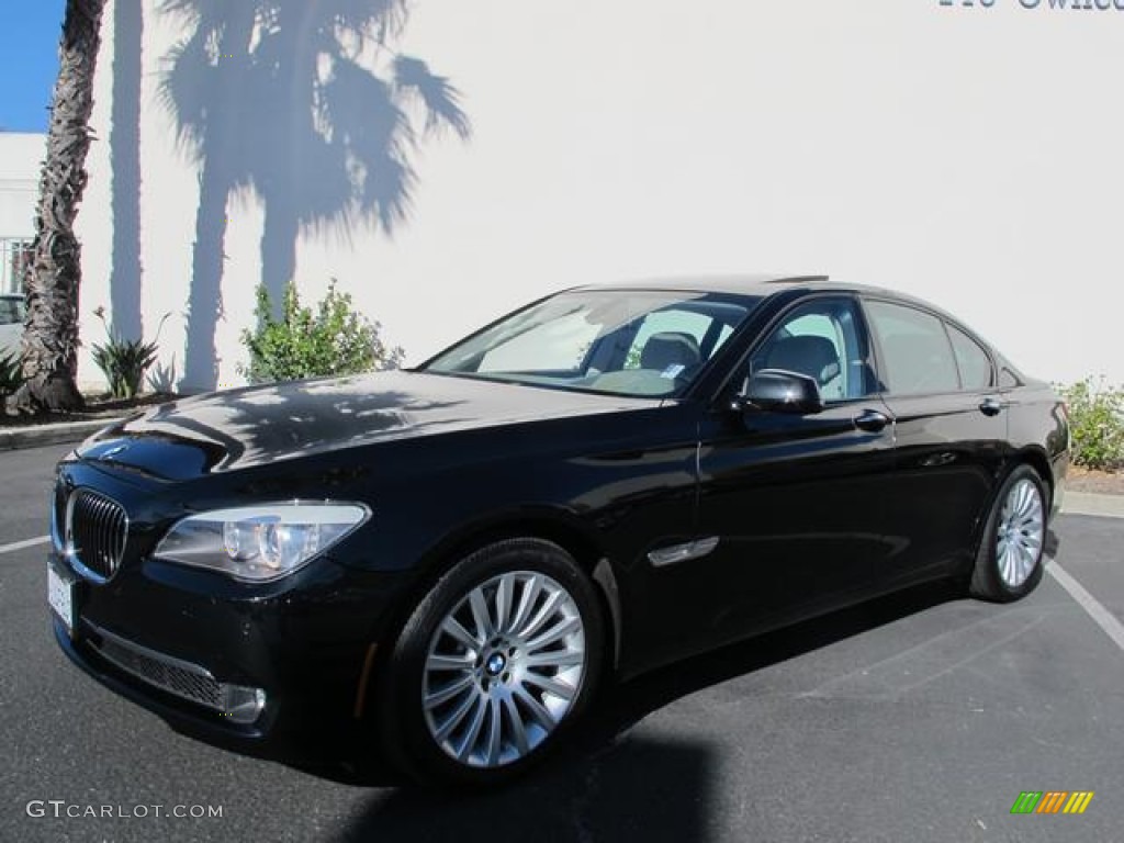 2009 7 Series 750i Sedan - Black Sapphire Metallic / Oyster Nappa Leather photo #1