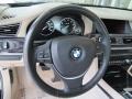 Oyster Nappa Leather Steering Wheel Photo for 2009 BMW 7 Series #72631070