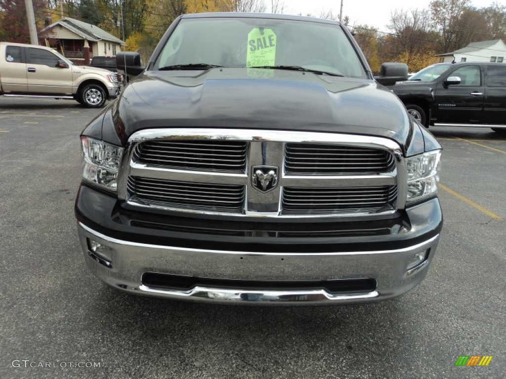 2010 Ram 1500 Big Horn Crew Cab 4x4 - Brilliant Black Crystal Pearl / Dark Slate/Medium Graystone photo #25