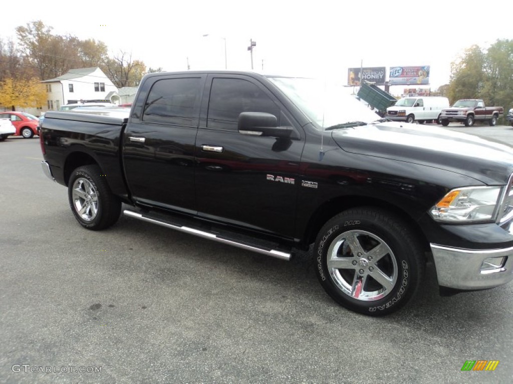 2010 Ram 1500 Big Horn Crew Cab 4x4 - Brilliant Black Crystal Pearl / Dark Slate/Medium Graystone photo #27