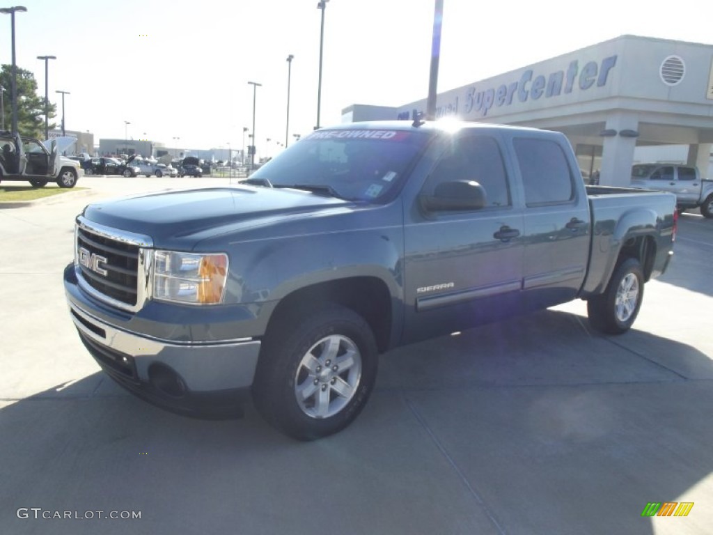 2010 Sierra 1500 SLE Crew Cab - Stealth Gray Metallic / Dark Titanium/Light Titanium photo #1