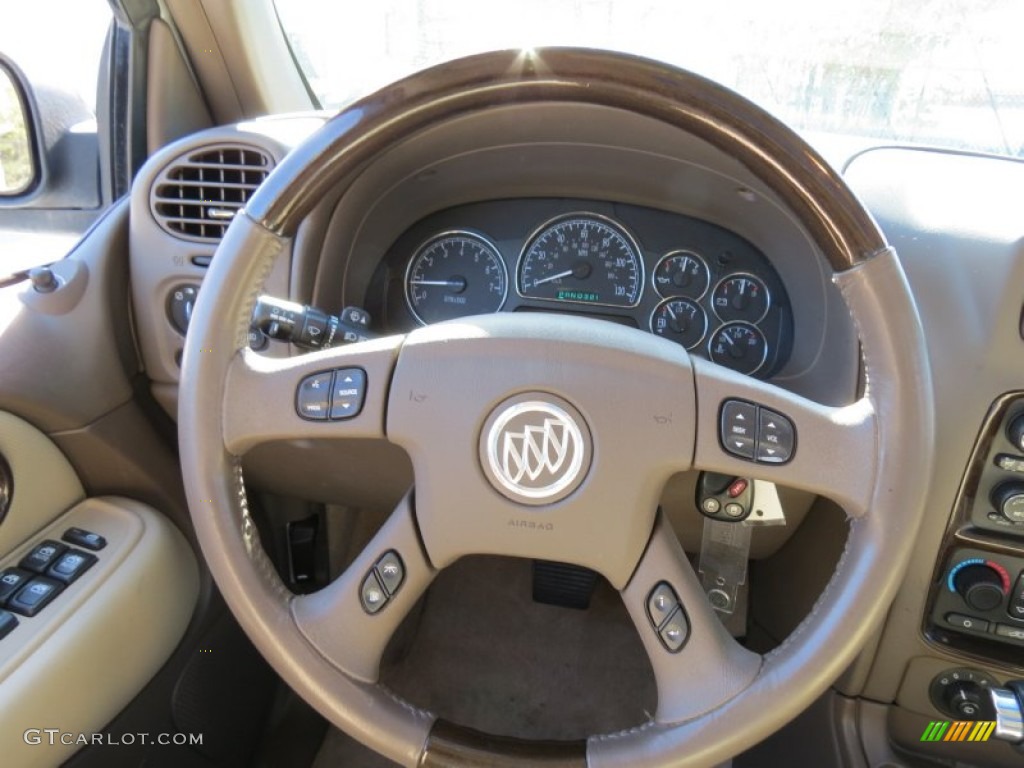 2005 Buick Rainier CXL Cashmere Steering Wheel Photo #72632210