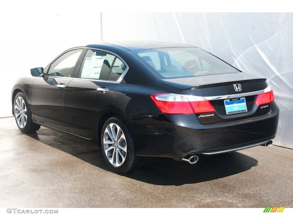 2013 Accord Sport Sedan - Crystal Black Pearl / Black photo #5