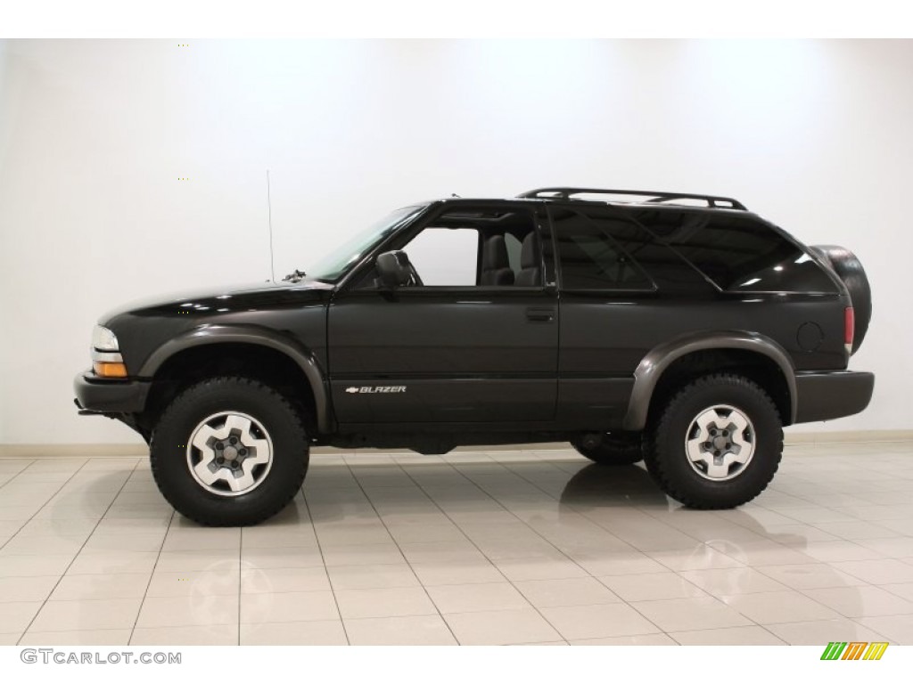 Black 2003 Chevrolet Blazer LS 4x4 Exterior Photo #72636514