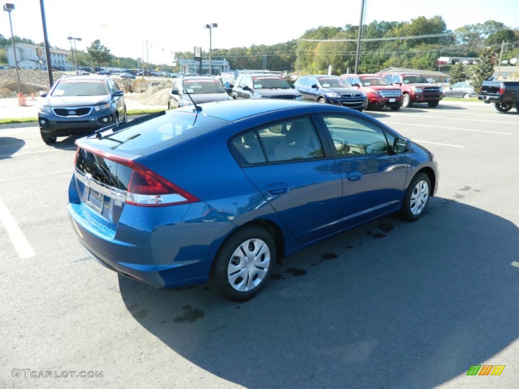 2013 Insight LX Hybrid - Mediterranean Blue Metallic / Gray photo #5