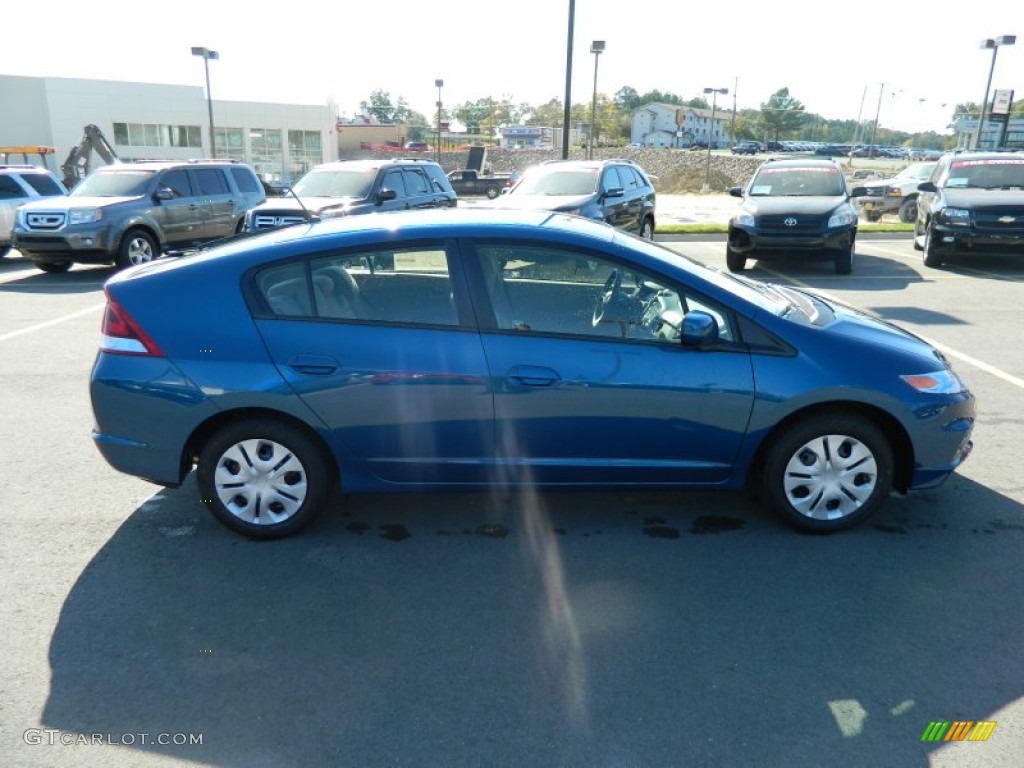 2013 Insight LX Hybrid - Mediterranean Blue Metallic / Gray photo #6