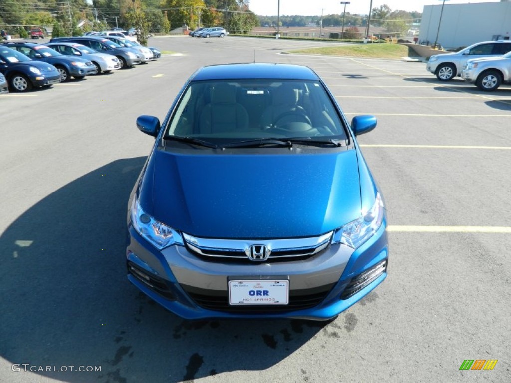 2013 Insight LX Hybrid - Mediterranean Blue Metallic / Gray photo #8