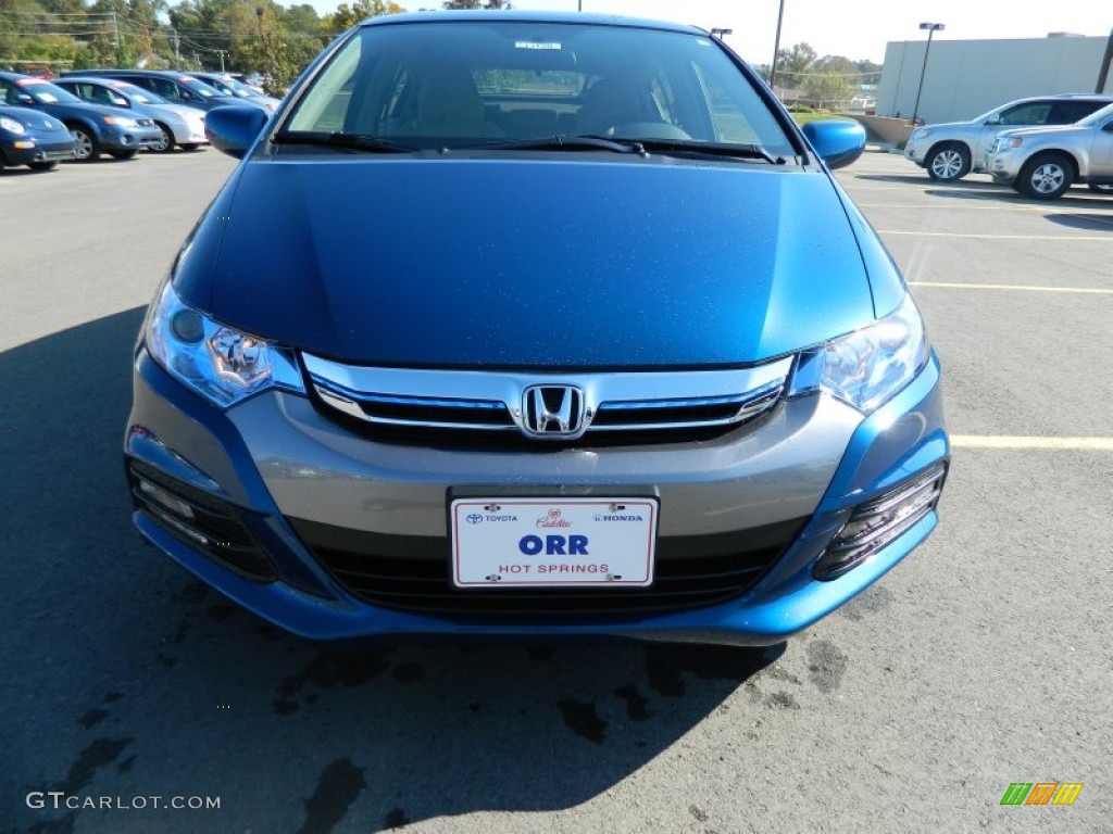 2013 Insight LX Hybrid - Mediterranean Blue Metallic / Gray photo #9