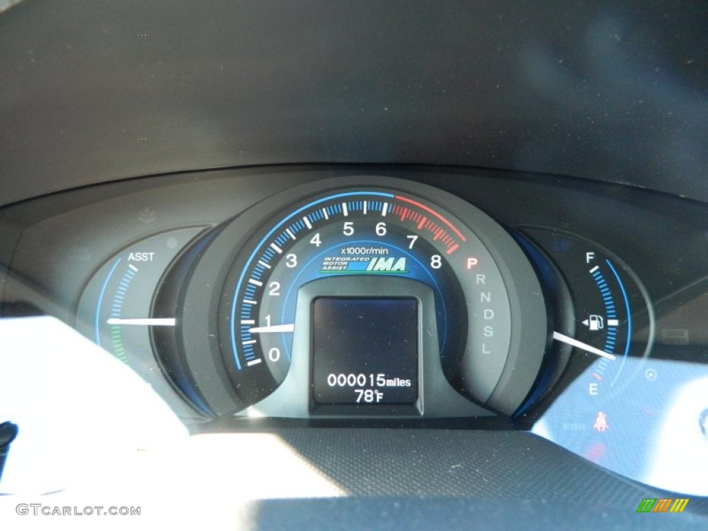 2013 Insight LX Hybrid - Mediterranean Blue Metallic / Gray photo #22