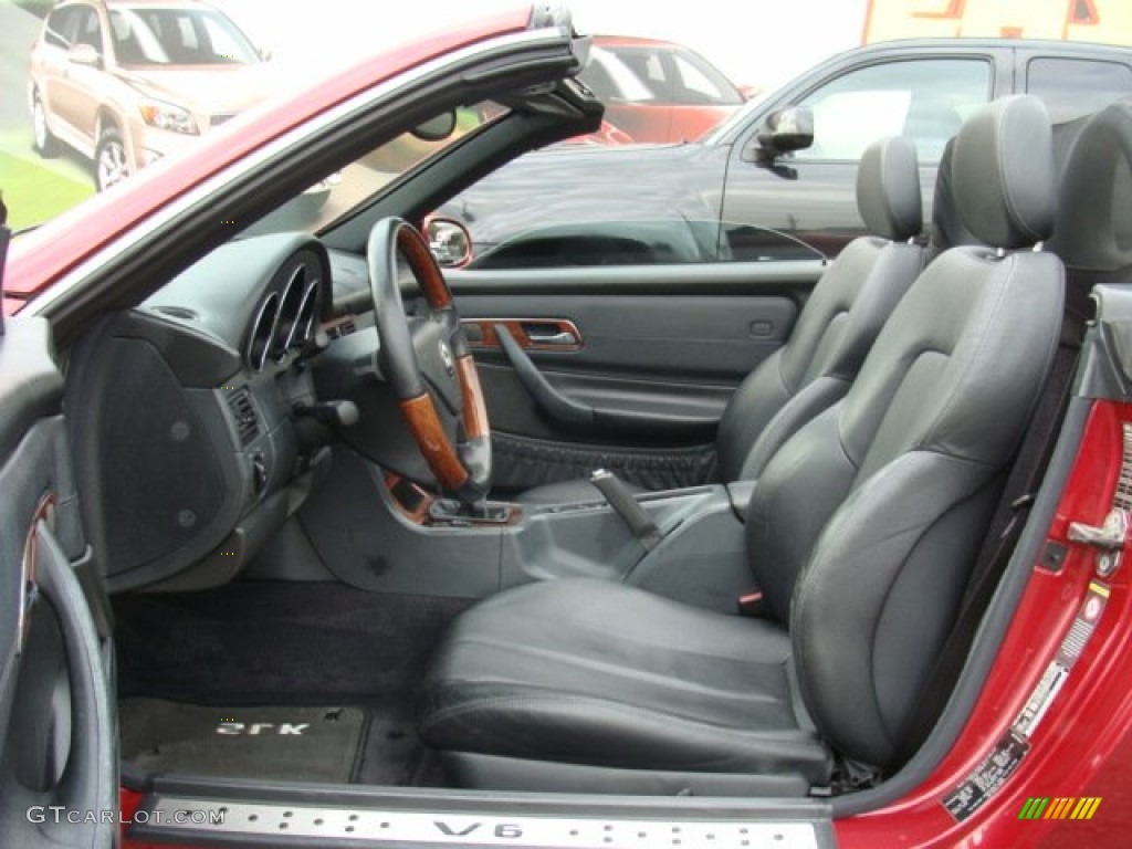 Charcoal Black Interior 2001 Mercedes-Benz SLK 320 Roadster Photo #72640487
