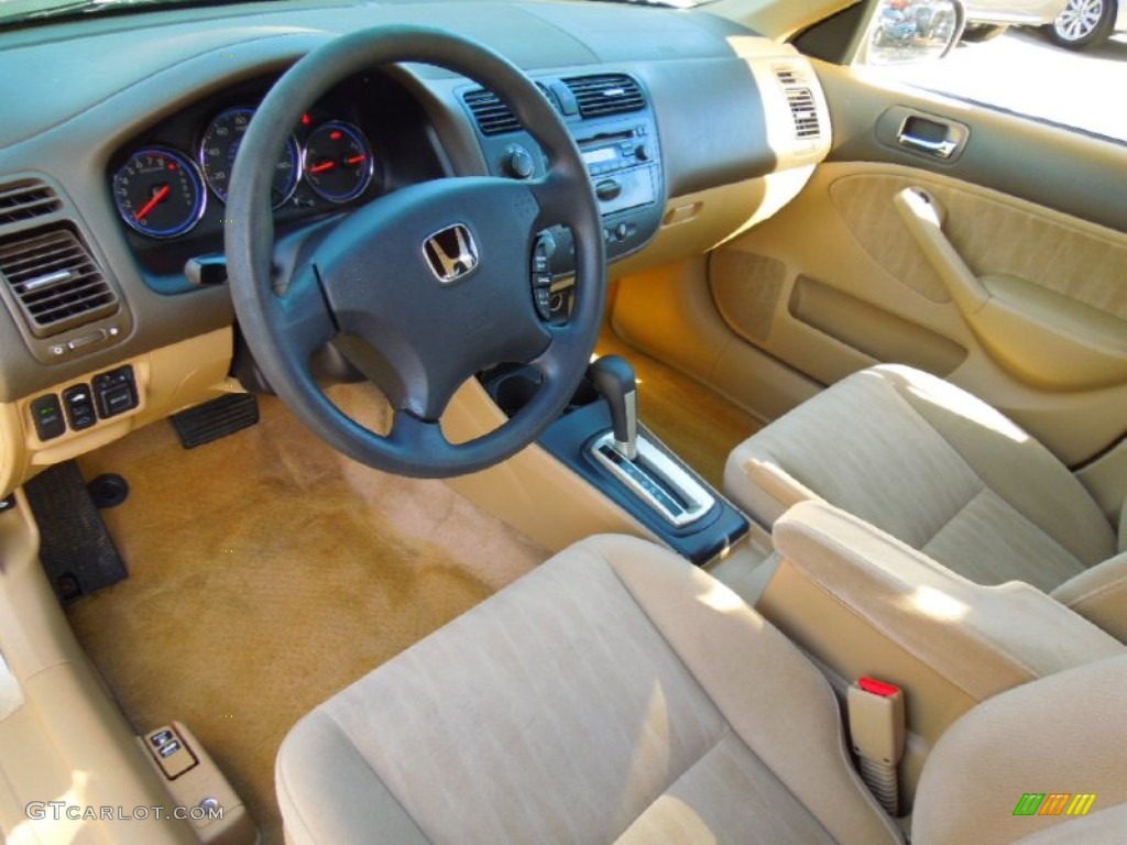 Ivory Beige Interior 2004 Honda Civic EX Sedan Photo #72642229