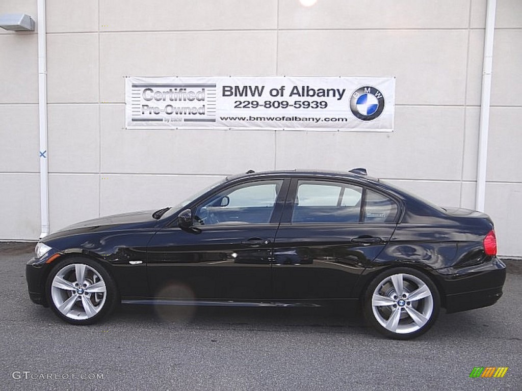 2009 3 Series 335i Sedan - Jet Black / Black photo #1
