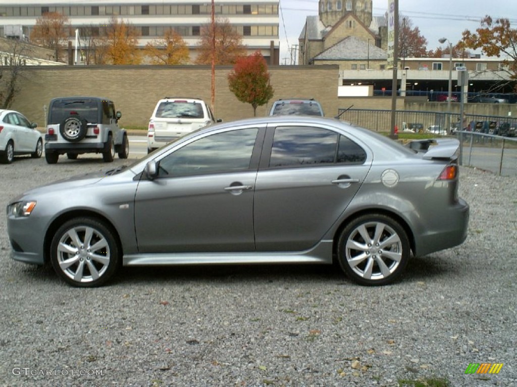 2012 Lancer GT - Mercury Gray / Black photo #2