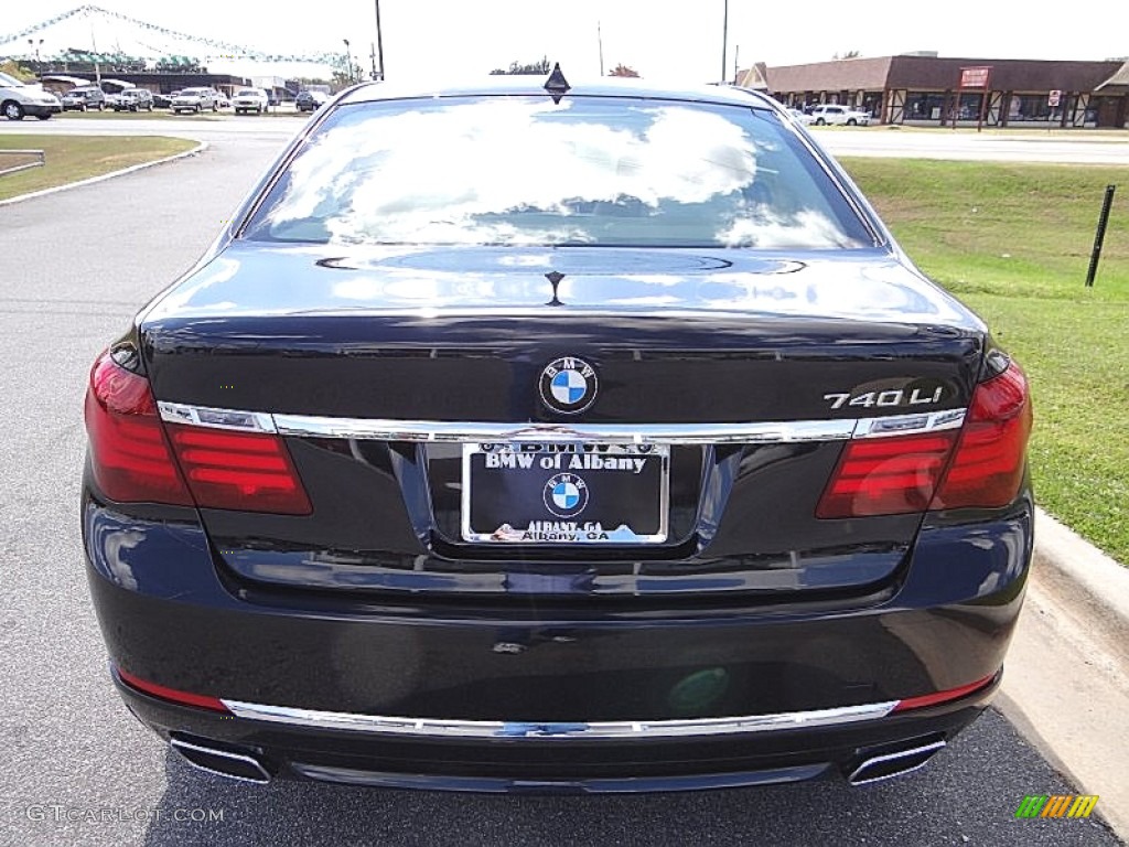 2013 7 Series 740Li Sedan - Black Sapphire Metallic / Ivory White/Black photo #5