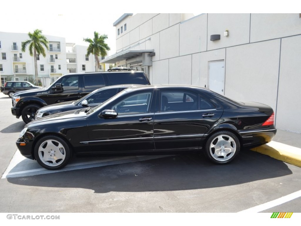 Almandine Black Metallic 2005 Mercedes-Benz S 600 Sedan Exterior Photo #72645479